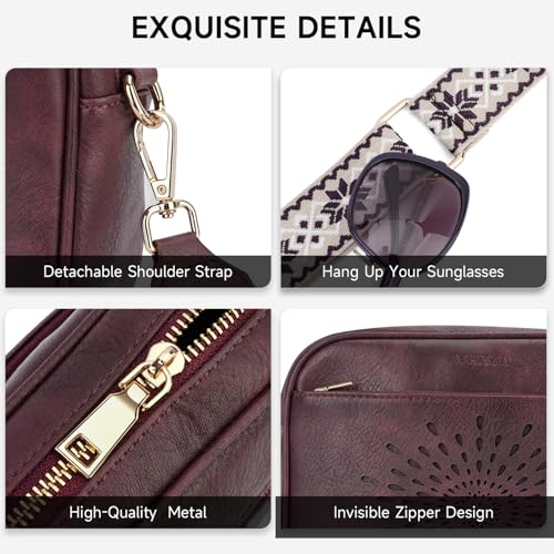 Image of APHISON Crossbody Bags for Women Trendy,Vegan Leather Small Crossbody Purses Shoulder Handbags with Adjustable Strap