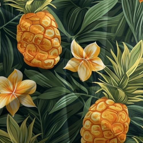 Housse de couette ananas anti-plis en microfibre douce avec zip lit king size