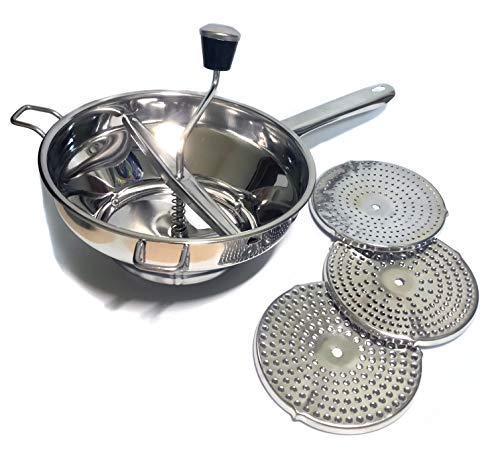 Menaje-Del-Hogar - Pasapurés de 3 Discos de Acero Inoxidable