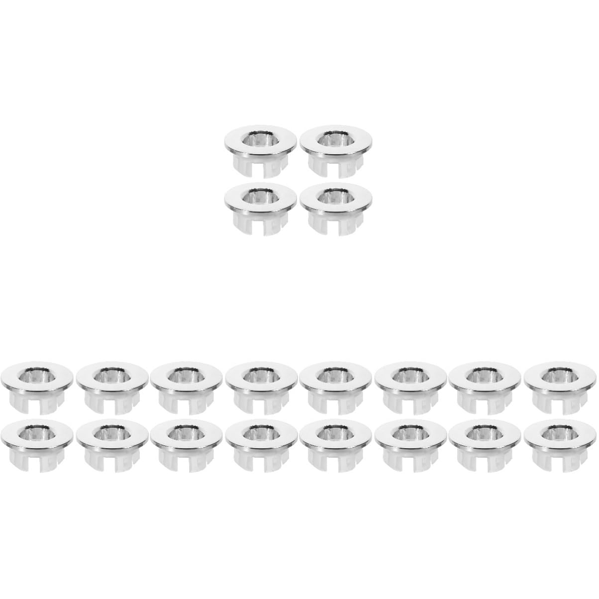 SHINEOFI 5 Set Copertura Decorativa Per Lavabo Bagno Troppopieno Del Lavandino Drainamento Di Overflow Copriforo Troppopieno Lavello Nero Cucina Silver Rame 4 Pezzi * 5