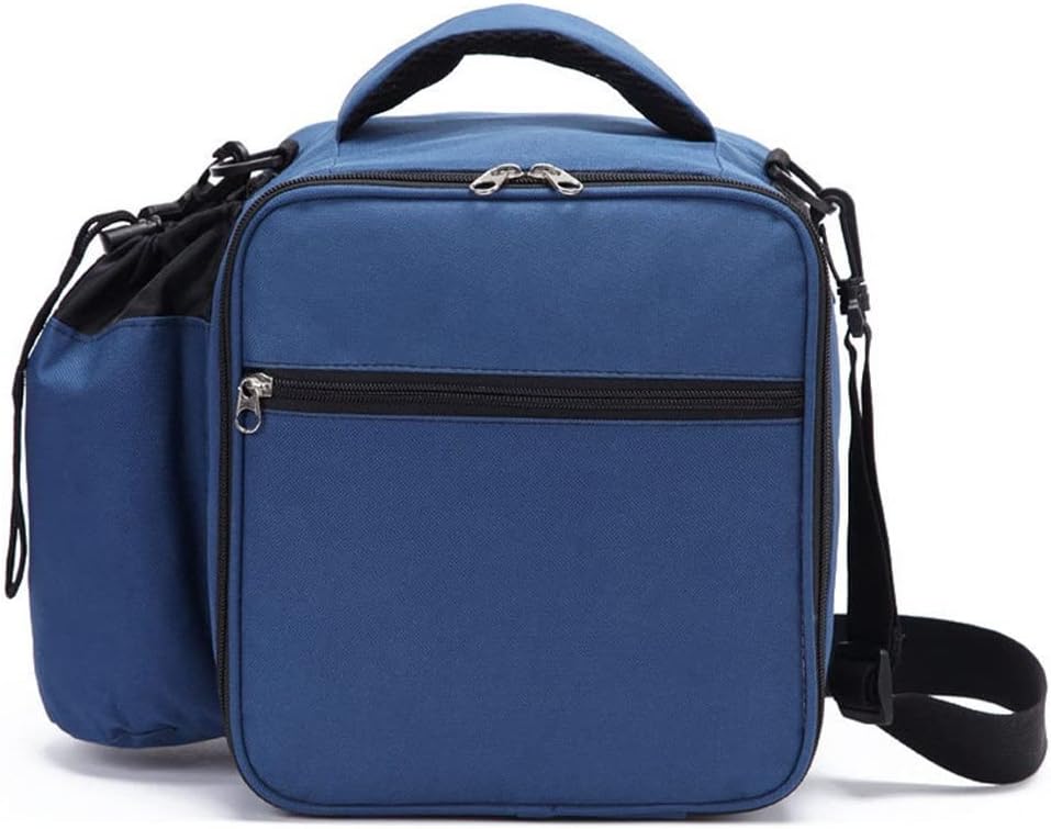 Oxford Cloth Lunch Box Bag Insulation Bag Outdoor Picnic Bag Waterproof Large Capacity Portable Lunch Bag Picnic Bag(Black)