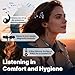 Hmusic H25 Neckband Bluetooth Headphones 200hrs Long Battery Life, Wireless Earbuds Bluetooth 5.4, IPX5 Waterproof, Around The Neck Headphones w/ENC Mic, for Work/Cycling/Game/Gym/Long Trips