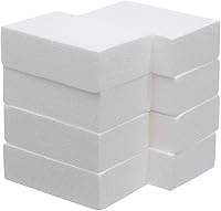 Crafare 8-Pack 6x4x2in Polystyrene Craft Foam Blocks for DIY Crafts, Sculptures, Floral Arrangements & School Projects