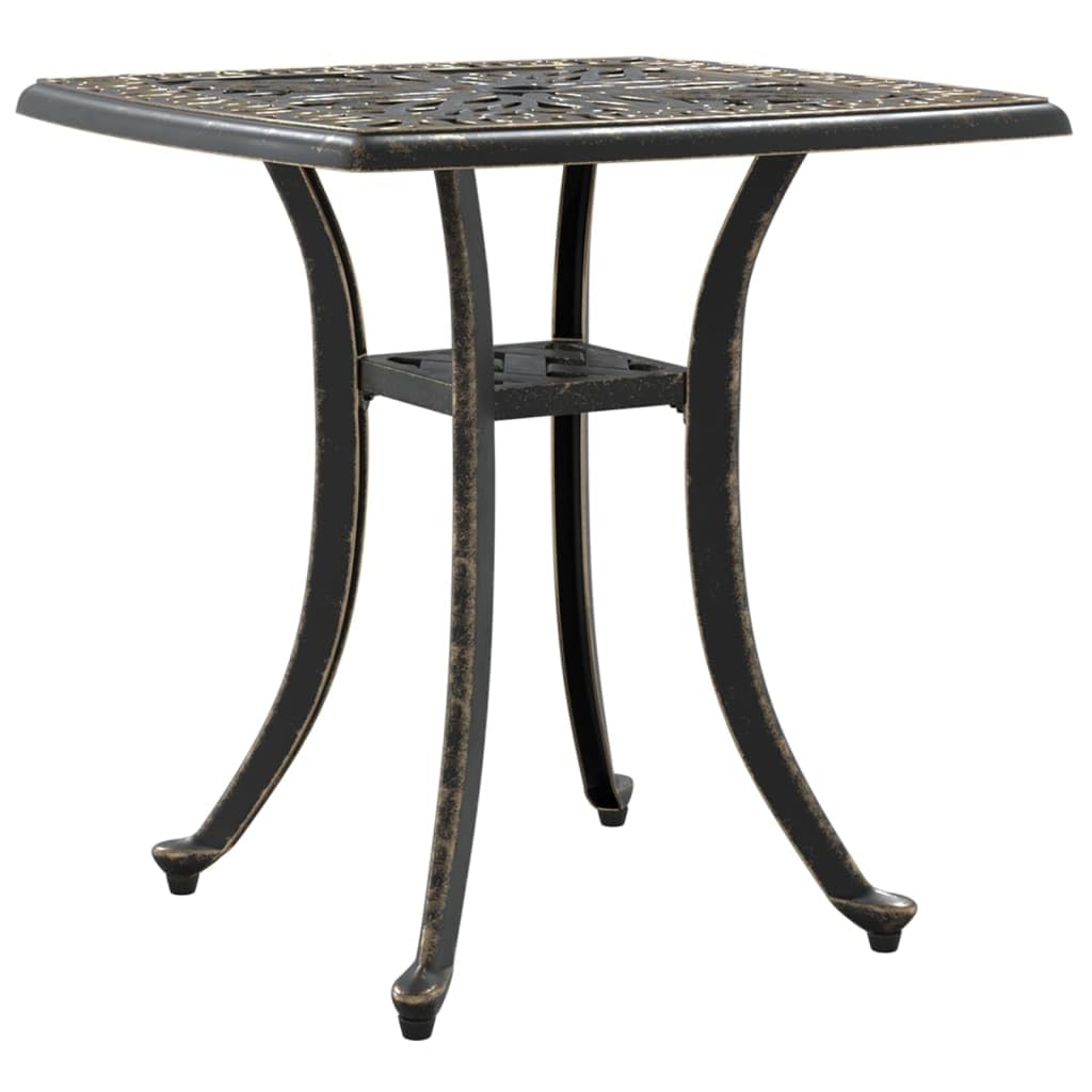 Mesa de Jardín Aluminio Fundido Bronce 53x53x53 cm, vidaXL