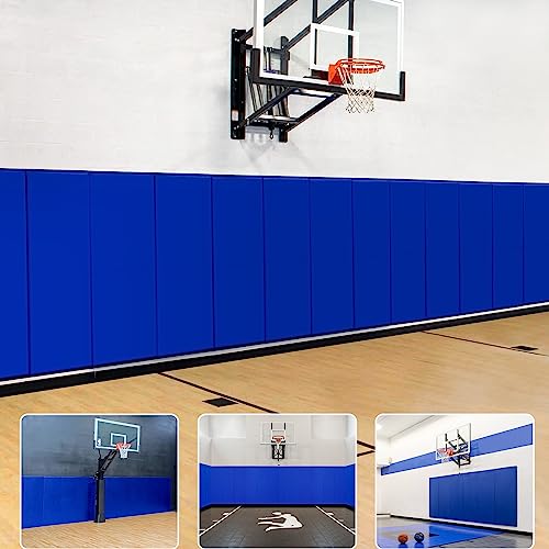 Gym Wall Pads, Protective Wall Padding for Gym, Boxing, Garage, Basement, Kids Playroom, Basketball Court Wall-Mounted Hoop, 2