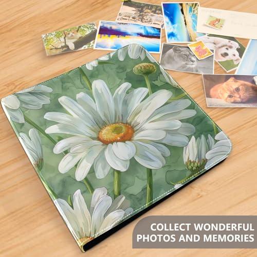 Álbum de Fotos Autoadhesivo DIY Scrapbook con Flores Margarita, Encuadernador de 3 Anillos, 40 Páginas, 8x10 para Recuerdos miniatura 5