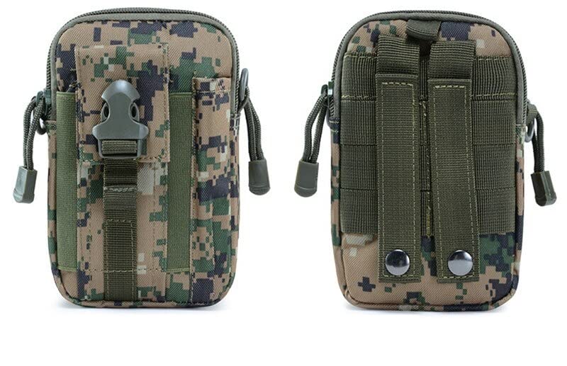 ketmart Men Casual Durable Waist Pack Camo Portable Portable WaterproofNylon Multifunction Waist Bags Zipper Outdoor Phone Coin Bag.(Color_Green) 3