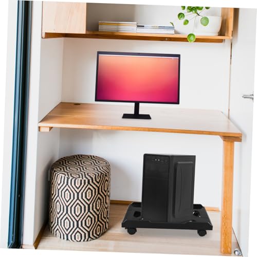 Soporte para CPU de torre de computadora Homoyoyo con ruedas, soporte móvil para torre bajo el escritorio, superficie lisa miniatura 6