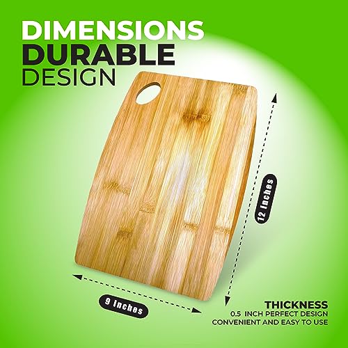 Set de 12 tablas redondas de bambú con mango miniatura 3