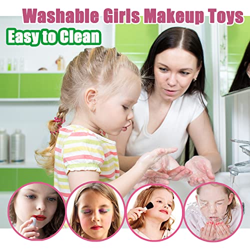 Washable Kids Makeup Girl Toys - Real Girls Makeup Set Kids Toys, Princess Pretend Play Makeup Toys for 3 4 5 6 7 8 9 10… - Image 5