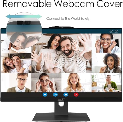 Image of msi Modern 23.8 inch FHD Touchscreen All-in-One AI Desktop Computer for Office, 14th Gen Intel Core 7-150U, 32GB DDR5, 1TB PCIe, HDMI in&Out, USB-C, Wireless Keyboard & Mouse, Windows 11