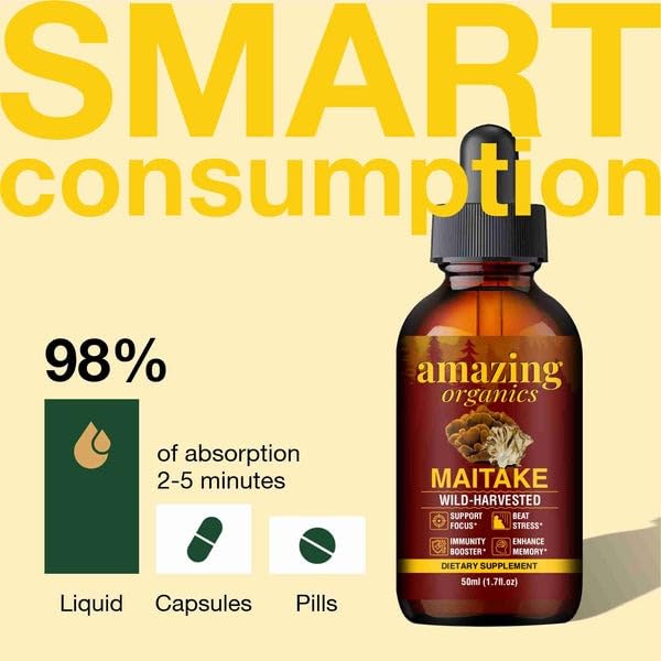 Maitake Mushroom Drops - Natural Wellness Enhancer, Easy-to-Use Extract, Vegan Friendly Maitake Mushroom Drops - Natural Wellness Enhancer, Easy-to-Use Extract, Vegan Friendly