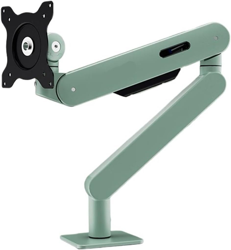 Monitor Arm Desk Stand 17" - 34" Weight Up to 19.8 lbs (9 kg) Screen Adjustable 360° Rotation(Green)