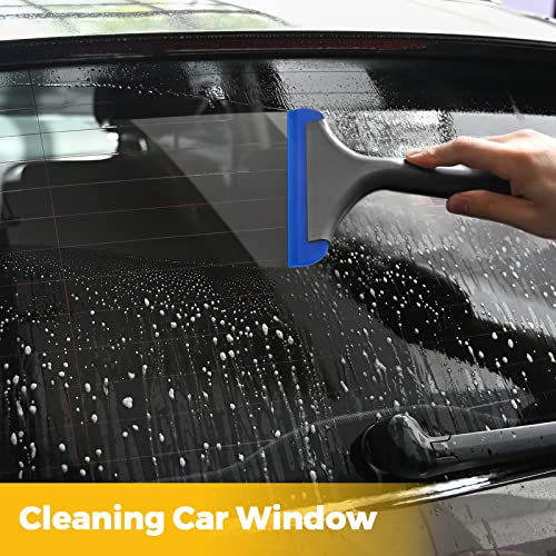 Image of Gomake Small Silicone Squeegee Window Shower Squeegee Tool,Auto Water Blade for Car Windshield, Window, Mirror, Glass Door,Bathroom
