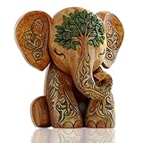 Komergave 2D-Flache Elefanten Deko, Elephant Thema Holzdeko, Dekoartikel, Elefanten Deko Figuren, Elefant Geschenk für Kinder, Elefantenliebhaber, Wohnzimmerdeko für Büro, Bücherregal, Schlafzimmer