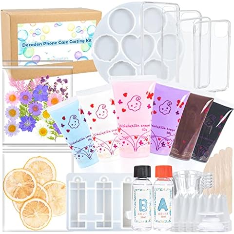 FUNSHOWCASE Decoden Whipped Cream Phone Case DIY Epoxy Resin Casting Kits Pack of 36 Cover