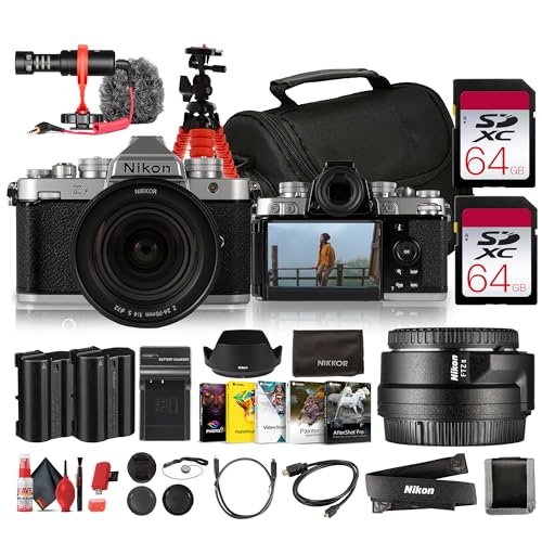 Nikon Zf Mirrorless Camera with NIKKOR Z 24-70mm f/4 S Lens (Silver), Full-Frame FX 24.5MP, 4K Video Bundle with + FTZ II Mount Adapter + Tripod