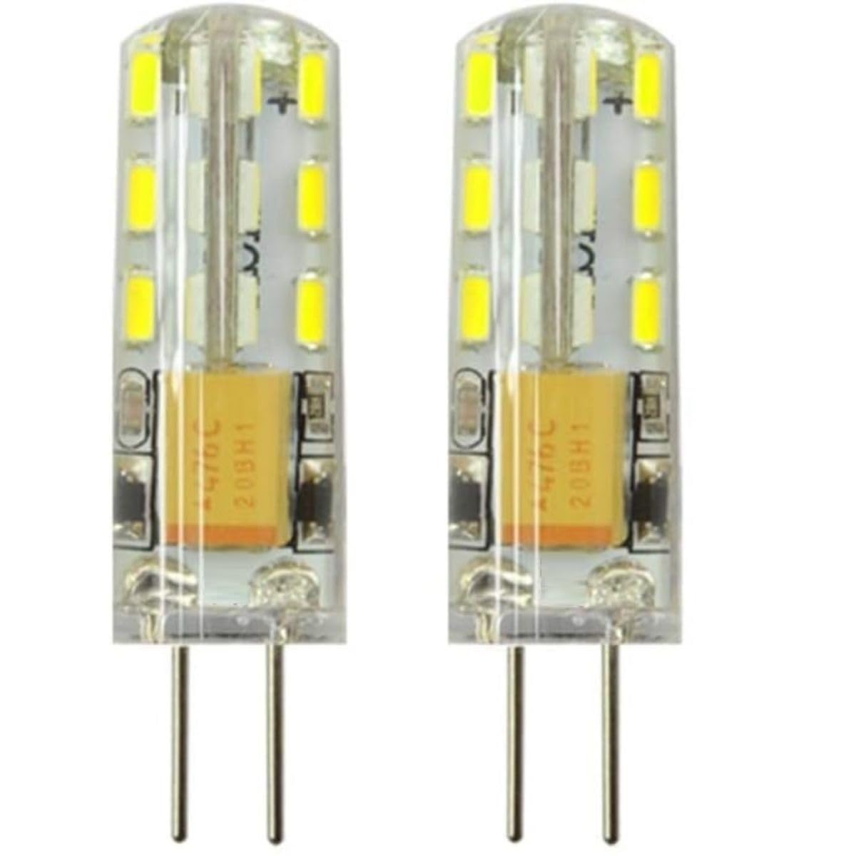 Old Magazine 1.5W G4 White, 220V, Led Mirchi Bulb For Fancy Light, Chandeliers, Decorative Lights, White, Corn Led, Replacement To Halogen Bulb (Pack Of 2)