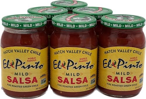 El Pinto Mild Salsa, 16 OZ (Pack of 6), New Mexico Hatch Salsa