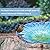 MUMTOP 26 Inch Height Glass Birdbath Birdfeeder with Metal Stake Garden Outdoor Blue