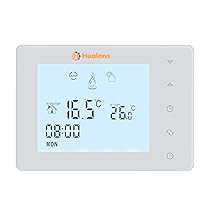 Termostato a batteria per caldaia a gas,Termostato Ambiente Programmabile 2 fili da Parete, Cronotermostato Settimanale Digitale (Batterie escluso)(NO WIFI)