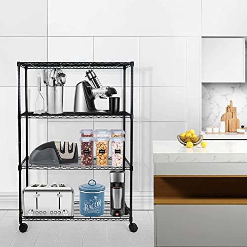Miibox Storage Shelf 4-Tier Heavy Duty Shelving Unit,Black,36L X 14W X 54H Inch #TOP1