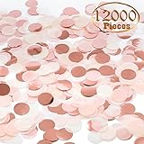 Whaline 12000 Pieces Paper Confetti Circles Tissue Party Table Confetti for Wedding, Holiday, Anniversary, Birthday, Mixed Colors, 1 Inch (120 Grams)