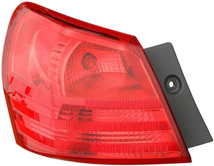 Tail Light Taillight Taillamp Outer Left Side Red Lens Plastic Smooth