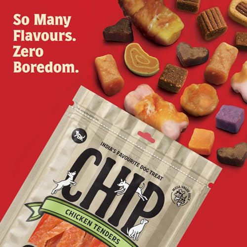 Image of Chip Chops Chicken Tenders Dog Treats, High Protein Low Fat Healthy Snacks Ideal for Training and Reward Treats for Dogs, Suitable for All Breeds, 250g - Pack of 3