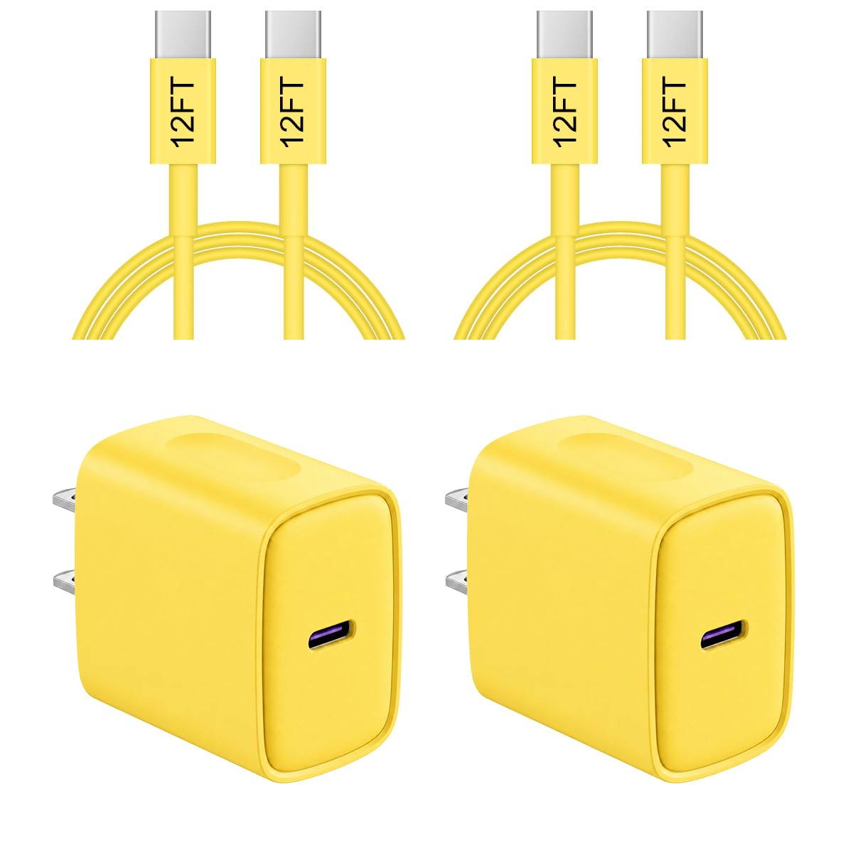 iPhone 17 16 15 Charger Fast Charging 12FT - 20W USB C Charger Block