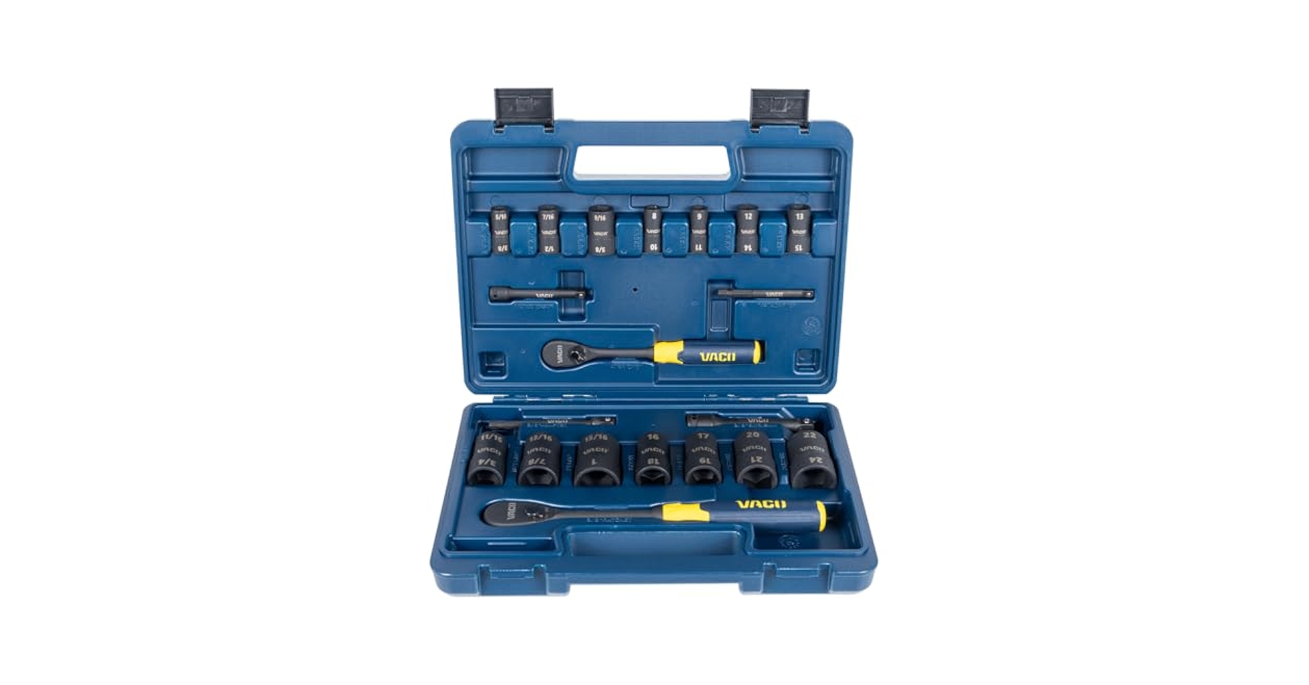 VACO VAC4202 20-Piece 2-in-1 Impact Flip Socket Set with