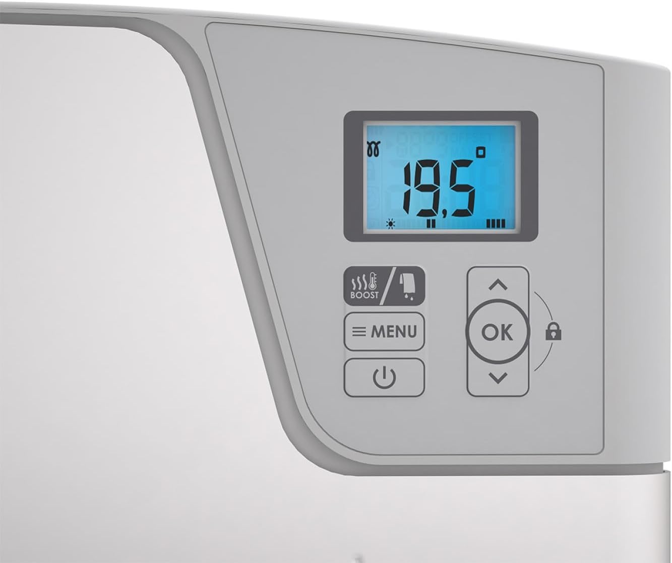 Control panel of the Thermor Majorque Electric Towel Dryer