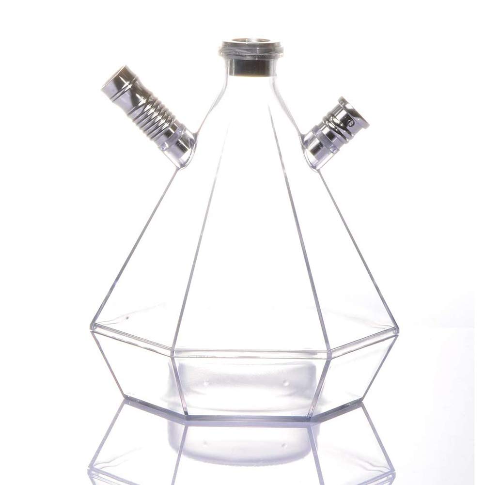 Narghilè Set Narghilè Grande Doppio Pipa, Set Narghilè Acrilico Trasparente Portatile, con Shisha LED Telecomando, 2 Tubi, per Case, Bar, Club, Feste, All'aperto, Hotel, Case