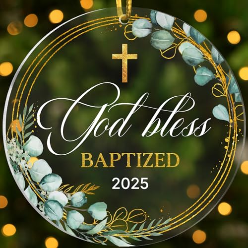 God Bless Baptized Ornament 2025, Baptism Christmas Ornament, Easter Baptism