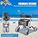 FEIMIRE Foldable Rolling Beach Walker with Lightweight Aluminum Frame & Ergonomic Handles for Outdoor, Mobility Aid for Elderly