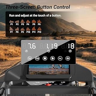 3-in-1 Treadmill,15% Incline Treadmills for Home, Foldable Treadmills with 136 KG Weight Capacity, 3.0HP Quiet Walking Pad Treadmill, Three Touch Screen