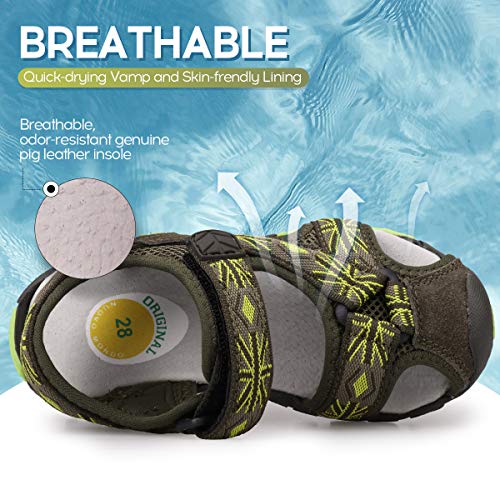 Image of UOVO Boys Sandals Kids Sandals Hiking Athletic Closed-Toe Beach Summer Sandals for Boys Quick-Drying