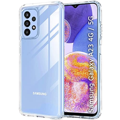 Image of COVERBLACK Rubber Back Cover for Samsung A23 5G /4G SM-A236E - Transparent