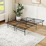 MAKE CHANGES Queen Folding Bed Frame, Heavy Duty Metal Queen Platform with 14'...