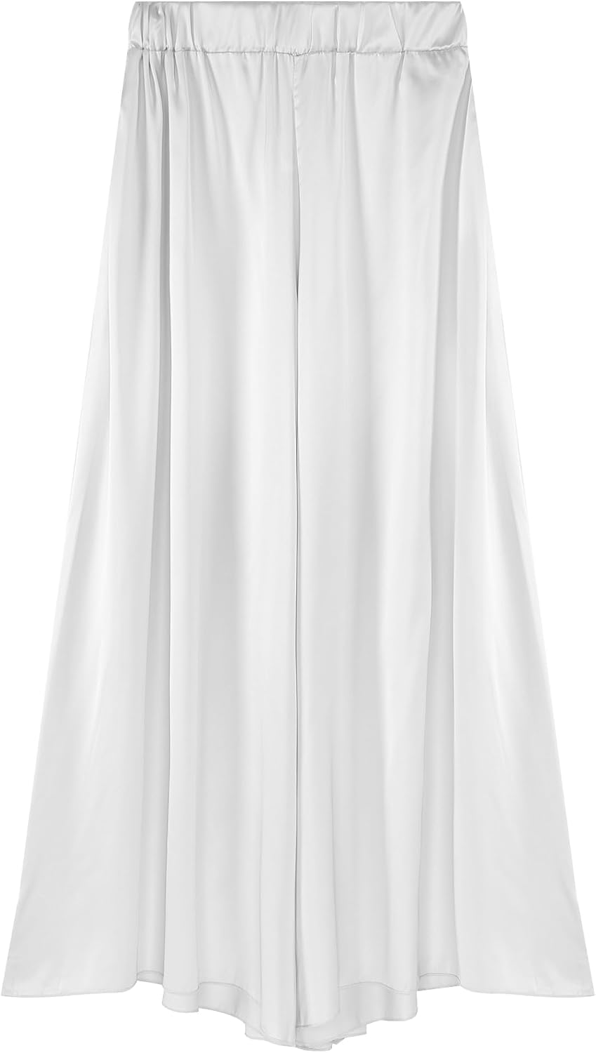 Women Classical Dance Yoga Clothes High Waist Wide Leg Satin Pants Modern Dancer Practice Trousers