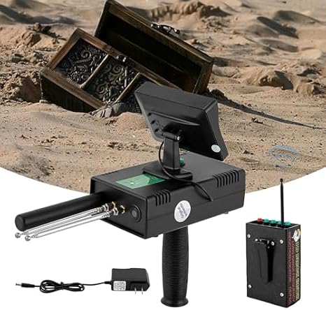 Metal Detector - Handheld High Accuracy Underground Treasure Scanner, 3D LED Display, Search Range 1-1200 Meters, Detection Depth 1-50 Meters for Finding Precious Metals