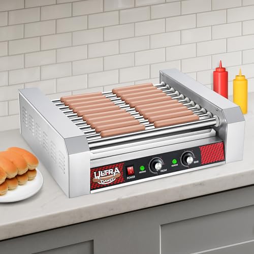 Image of Great Northern Popcorn 11 Roller Hot Dog Machine | Countertop Hot Dog Roller with Dual Temperature Zones - Makes Up to 30 Hotdogs, Brats, or Sausages