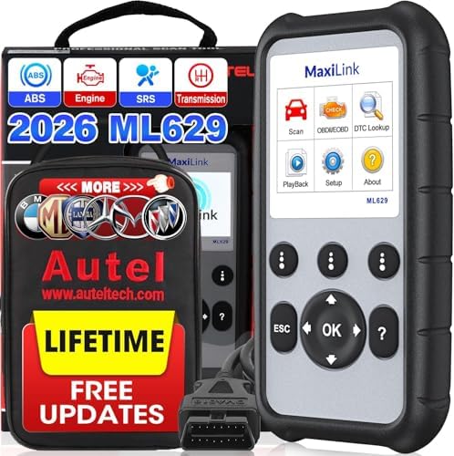 Autel MaxiLink ML629 Automotive OBD2 Scanner, 2026 Newer Upgraded of AL619, ML619, Car Code Reader Check Engine ABS SRS Transmission Diagnostic Scan Tool with Auto VIN, Ready Test, DTC Lookup