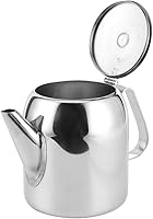 Vista 2 de Hervidor de té de acero inoxidable con boquilla corta para cafetería, restaurante, hotel, hogar (28.7 fl oz)