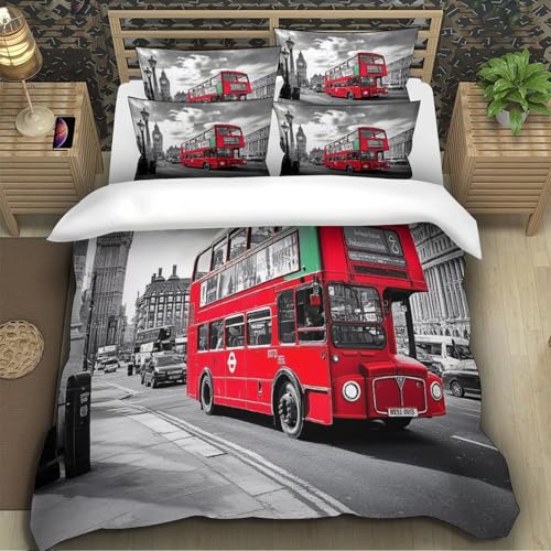 Housse de Couette Effet 3D Cerisier Rouge en Microfibre de Qualité supérieure - 5