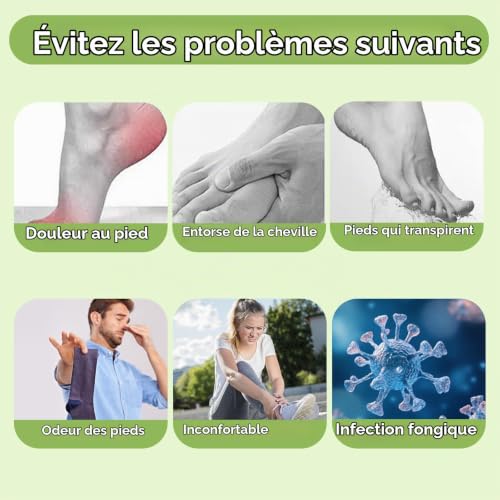 5 Paires de Semelles Amovibles en Coton, semelle anti transpiration, semelles confort, pour une fraîcheur hygiénique des chaussures et des pieds(EU41-42/26.8CM) – vue 4