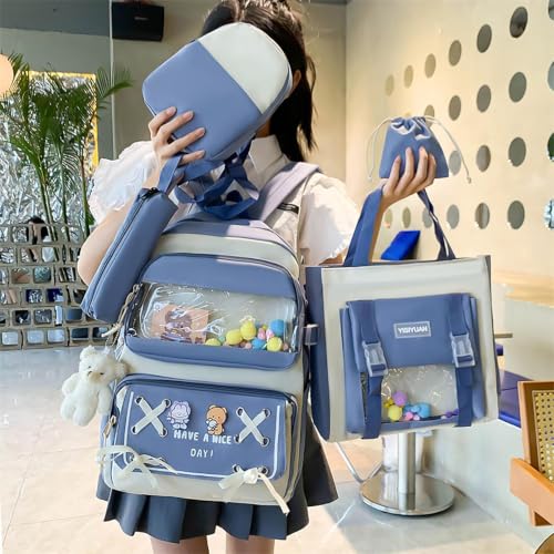 Sac à dos esthétique de grande capacité pour les cours au lycée