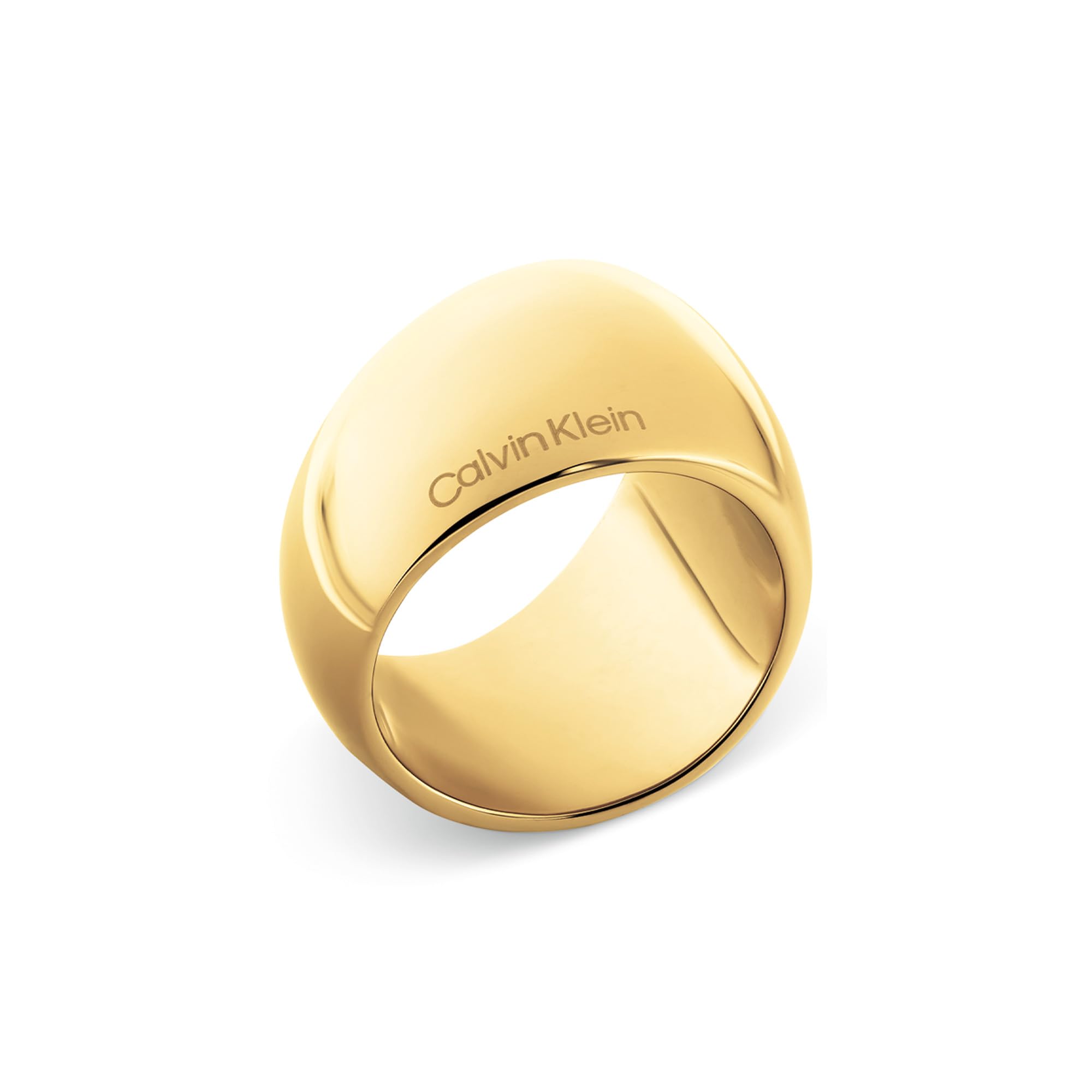 Calvin Klein Anillo para Mujer Colección MODERN PURITY en Acero Inoxidable con chapado ionico Oro Amarillo - 35000834E