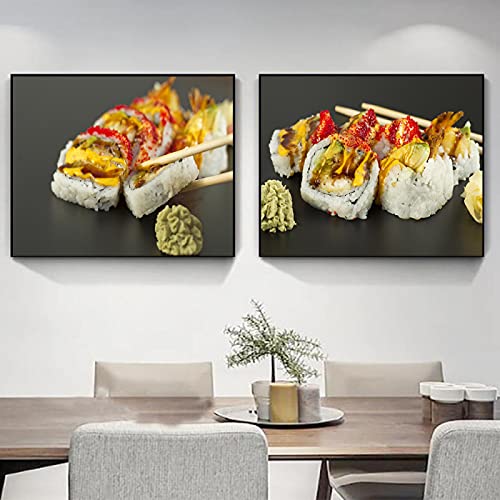 Décoration d'intérieur esthétique toile sushi KEBIA affiche cuisine poster