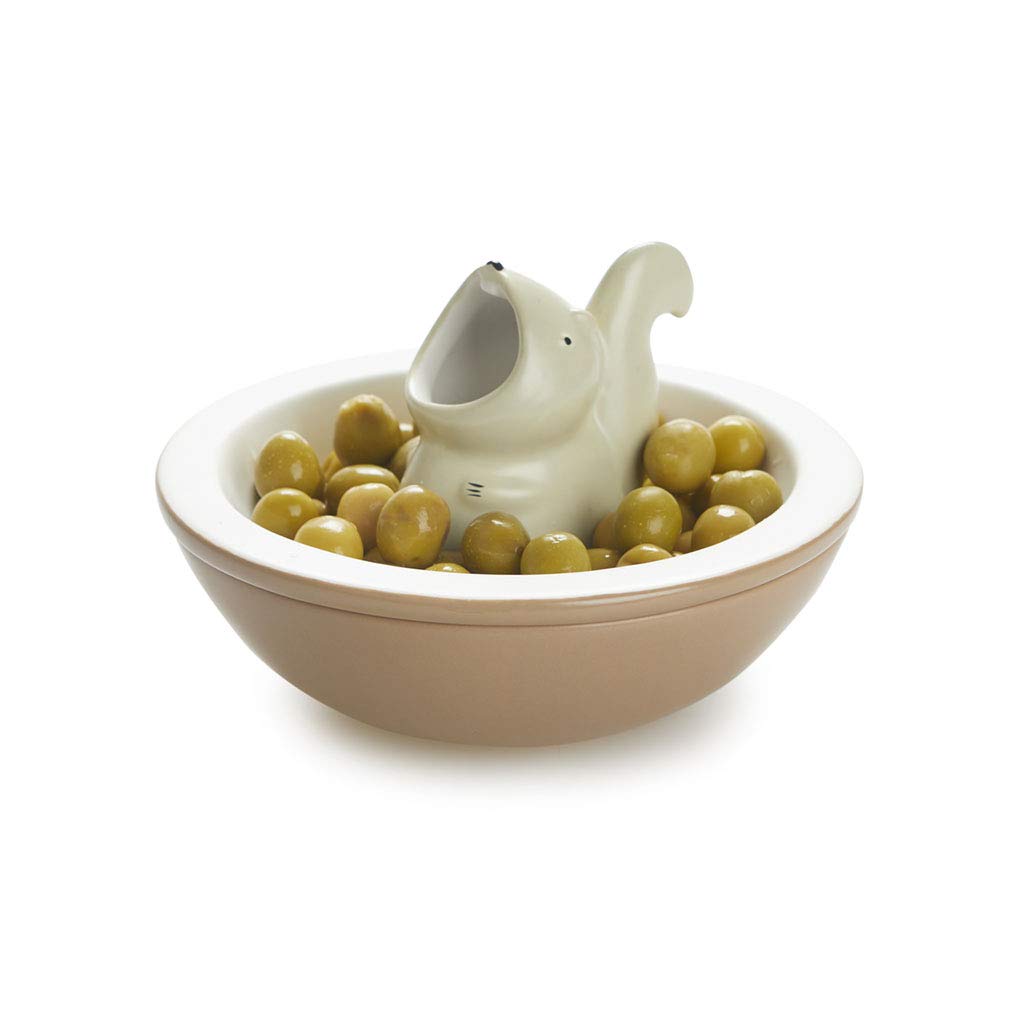 Balvi Plateau apéritif Hungry Squirrel Bol pour Snacks 2 en 1 avec Compartiment intérieur pour Les co